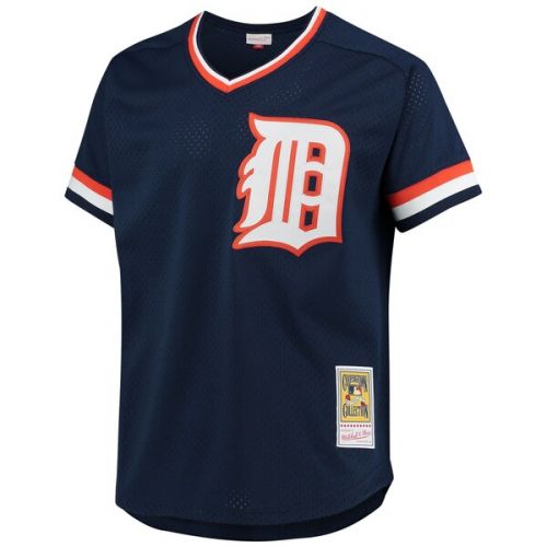  Mitchell & Ness Men's Detroit Tigers Alan Trammell Mitchell & Ness Navy 1984 Authentic Copperstown Collection Mesh Batting Practice Jersey