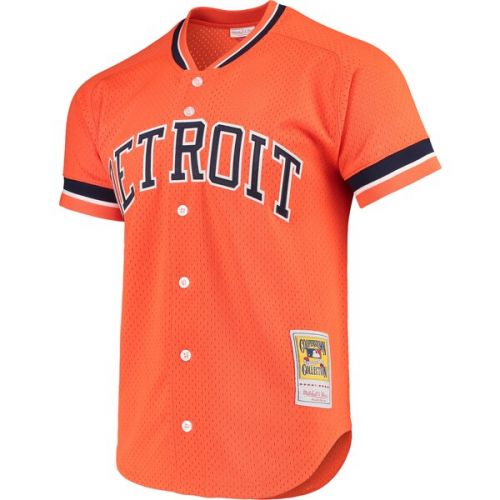  Mitchell & Ness Men's Detroit Tigers Kirk Gibson Mitchell & Ness Orange Fashion Cooperstown Collection Mesh Batting Practice Jersey