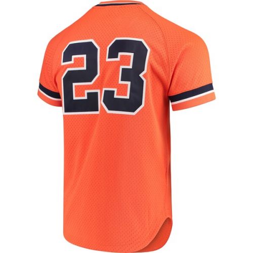  Mitchell & Ness Men's Detroit Tigers Kirk Gibson Mitchell & Ness Orange Fashion Cooperstown Collection Mesh Batting Practice Jersey