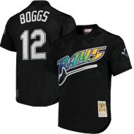 Mitchell & Ness Men's Tampa Bay Rays Wade Boggs Mitchell & Ness Black Cooperstown 1991 Mesh Batting Practice Jersey