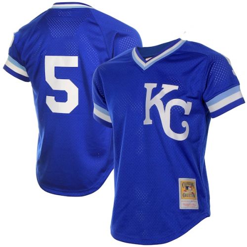  Mitchell & Ness Kansas City Royals George Brett Mitchell & Ness Royal Blue Batting Practice Jersey