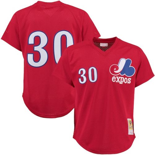  Mitchell & Ness Montreal Expos Tim Raines Mitchell & Ness Red Batting Practice Jersey