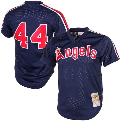  Mitchell & Ness Men's California Angels Reggie Jackson Mitchell & Ness Navy Cooperstown Mesh Batting Practice Jersey