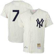 Mitchell & Ness Mens New York Yankees Mickey Mantle Mitchell & Ness Cream MLB Authentic Jersey