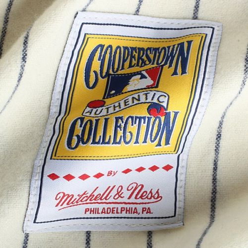  Mitchell & Ness Mens New York Yankees Mickey Mantle Mitchell & Ness Cream MLB Authentic Jersey