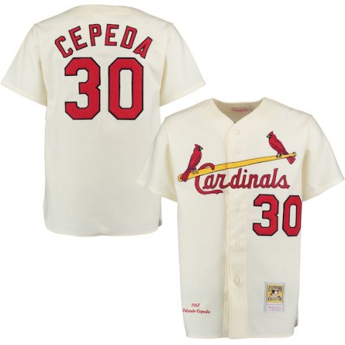  Mitchell & Ness Men's St. Louis Cardinals 1967 Orlando Cepeda Mitchell & Ness Cream Home Authentic Throwback Jersey