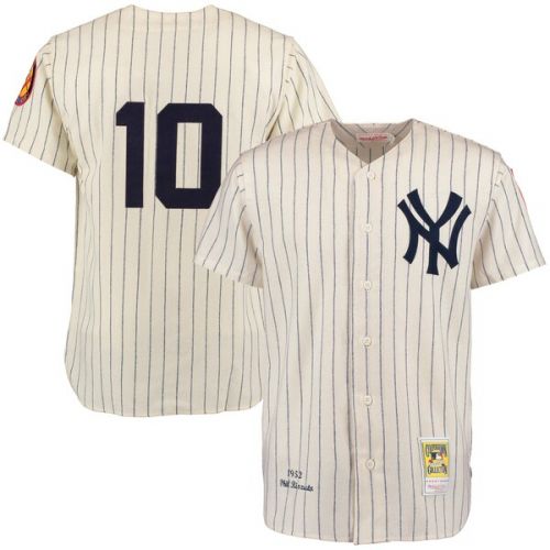  Mitchell & Ness Men's New York Yankees Phil Rizzuto Mitchell & Ness Cream Authentic Jersey