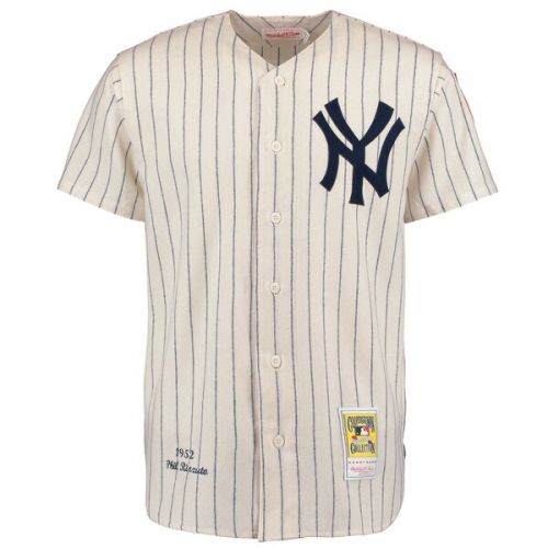  Mitchell & Ness Men's New York Yankees Phil Rizzuto Mitchell & Ness Cream Authentic Jersey