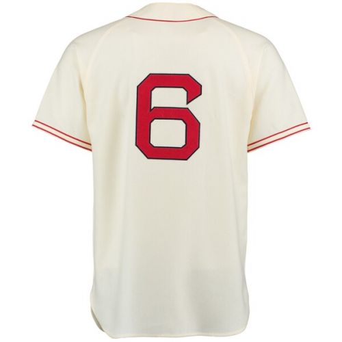  Mitchell & Ness Men's 1946 Boston Red Sox Johnny Pesky Mitchell & Ness Cream Authentic Throwback Jersey