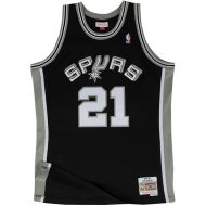 Tim Duncan San Antonio Spurs Mitchell and Ness Men's Black Throwback Jesey