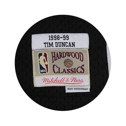  Tim Duncan San Antonio Spurs Mitchell and Ness Men's Black Throwback Jesey