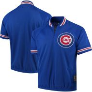 Mitchell & Ness Men's Chicago Cubs Mitchell & Ness Royal Cooperstown Collection Mesh Batting Practice Quarter-Zip Jersey