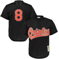 Mitchell & Ness Men's Baltimore Orioles Cal Ripken Jr. Mitchell & Ness Black Cooperstown Mesh Batting Practice Jersey