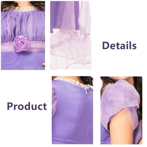  Mitef Fairy Tale Movie COS Clothing Purple Princess Dresses for Perfomance