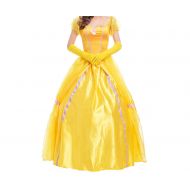 Mitef Beauty and The Beast Bell Princess Yellow Adult Cosplay Dress Skirt