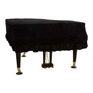 Mitef Classic Pleuche Universal Grand Piano Cover Decorative Piano Cover, Black,Size:150cm/59.0inches