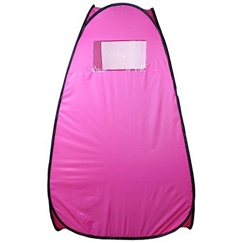  Mitef Large Portable Spacious Tent Shelter for Camping, Biking, Toilet, Shower, Beach and Changing Room Extra Tall,47.2×47.2×82.7(H),Pink