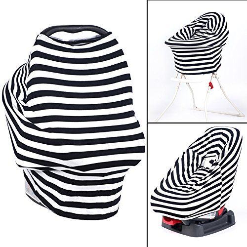  Mithracy Large Breastfeeding Cover Nursing Cover up Scarf & Baby Latch Nipple Shield, Infant Car seat covers for...