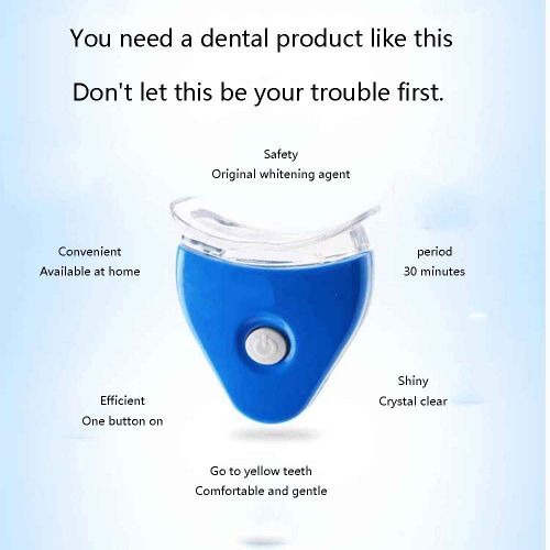  Mitrc Teeth Whitening Kit with Led Light, Toothpaste Gel Bleaching Healthy Oral Care Toothpaste Personal Dental Kit/Healthy Oral Care