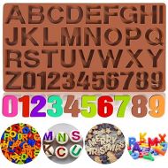 Large Letter Silicone Molds for Chocolate, Mity rain Backward Alphabet Number Molds Candy Chocolate Molds for DIY Letter Chocolate, Crayons, Christmas Day Cake Decorating