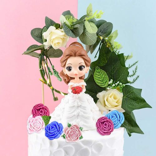  [아마존베스트]Mity rain Roses Collection Fondant Mold-Rose Flower and Leaves Shapes Silicone Mold for Sugarcraft Cake Decoration, Cupcake Topper, Polymer Clay, Candy, Chocolate, Soap Wax Making