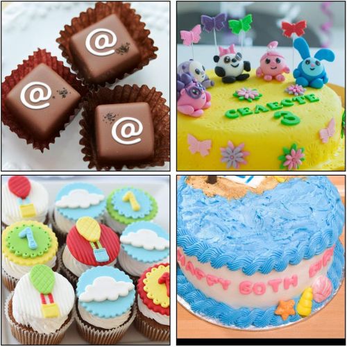  [아마존베스트]Mity rain (Set of 2) Alphabet Fondant Mold - Uppercase Lowercase Letter & Arabic Numbers Silicone Mold for Cake Decorating Toppers Chocolate Candy Cupcake Sugar Paste Clay Crafts M