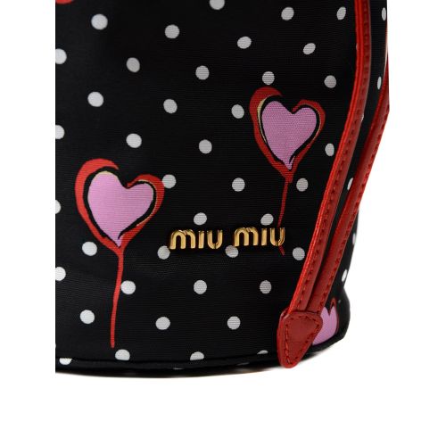  Miu Miu Polka dot pouch with hearts