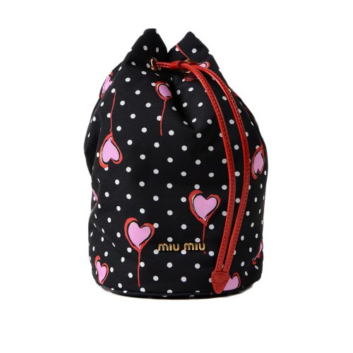  Miu Miu Polka dot pouch with hearts