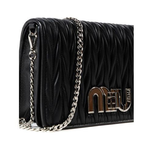  Miu Miu Black matelasse leather crossbody