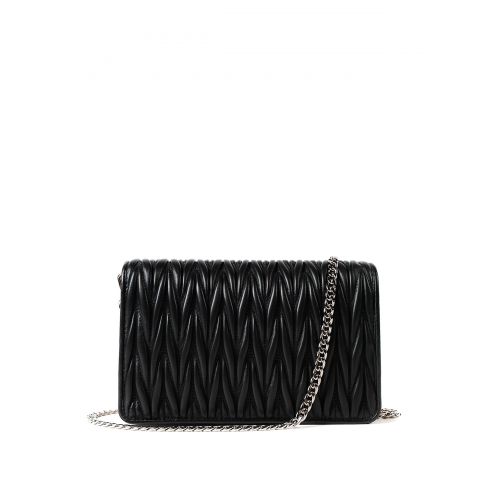  Miu Miu Black matelasse leather crossbody