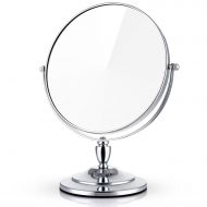 Miusco 7X Magnifying Two Sided Vanity Makeup Mirror, Round, Chrome