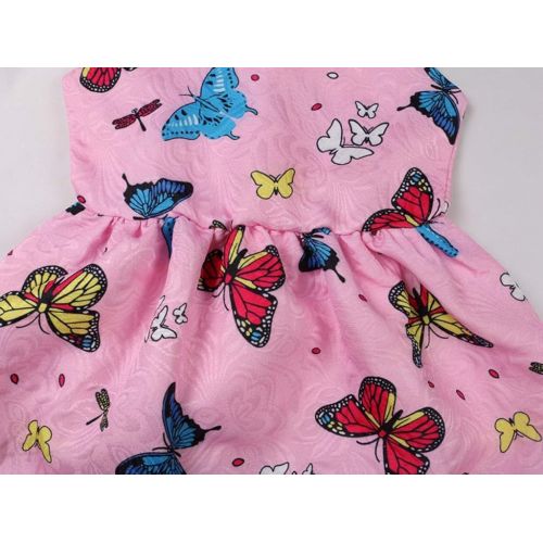  Miuye yuren-Baby Summer Dresses for Girls Toddler Kid Baby Butterfly Print Princess Dress Sleeveless Vest Skirt Prom Ball Gown