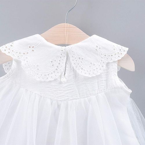  Miuye yuren-Baby Dresses for Girls Toddler Baby Bow Lace Tiered Tutu Tulle Flower Girl Dress Formal Party Casual Princess Dress