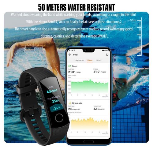  Miuye yuren-Electronic Miuye New Huawei Honor Band 4 Smart Wristband Amoled Touchscreen Posture Heart Rate Fitness Activity Tracker