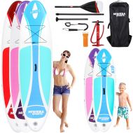 Miweba Sports Stand Up Paddling Board aufblasbar - Bis 125 kg Tragkraft - 3 Finnen - Doppelhub Pumpe - 325x86x15 cm - 325x76x10 cm - Kids 230x65x10 cm