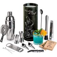 [아마존베스트]Mixology & Craft Mixology Bartender Kit: 14-Piece Cocktail Shaker Set - Bar Tool Set For Home and Professional Bartending - Martini Shaker Set with Drink Mixing Bar Tools - Exclusive Cocktail Picks