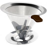 Mixpresso Clever Dripper - Pour Over Coffee Cone Dripper with Cup Stand - Paperless and Reusable Coffee Maker Filter
