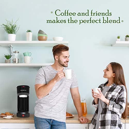  Mixpresso 2 in 1 Coffee Brewer, Single Serve Coffee Maker K Cup Compatible & Ground Coffee, Personal Coffee Maker ,Compact Size Mini Coffee Maker, Quick Brew Technology (14 oz) (bl