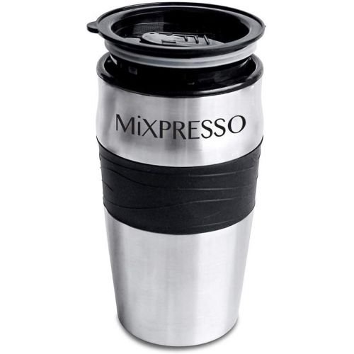  Mixpresso Ultimate 2-In-1 Single Cup Coffee Maker & 14oz Travel Mug Combo | Portable & Lightweight Personal Drip Coffee Brewer & Tumbler Advanced Auto Shut Off Function & Reusable Eco-Friend