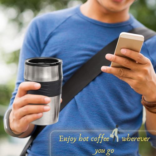  [아마존베스트]Mixpresso Ultimate 2-In-1 Single Cup Coffee Maker & 14oz Travel Mug Combo | Portable & Lightweight Personal Drip Coffee Brewer & Tumbler Advanced Auto Shut Off Function & Reusable Eco-Friend