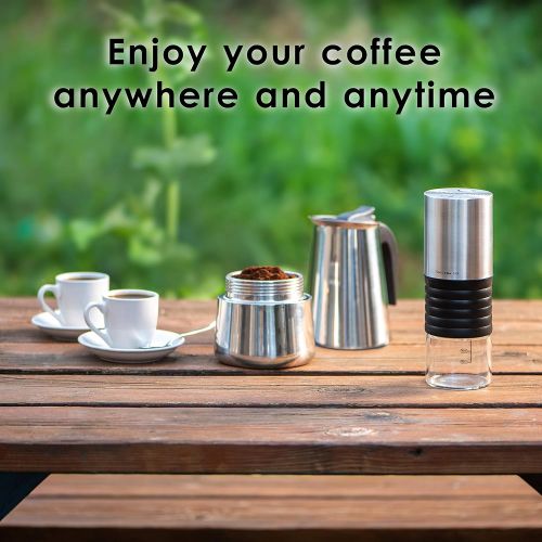  [아마존베스트]Mixpresso Electric Coffee Grinder With USB And With Easy On/Off Button, Spice Grinder For Herbs, Nuts, Grains.