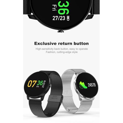  Miya System Ltd Fitness Smartwatch mit Pulsmesser,Miya Wasserdichte Aktivitat Tracker Smart Watch Intelligente Sport Armbanduhr mit Blutdruck Pulsmesser Herzfrequenz Blutdruck Smart Armband fuer An