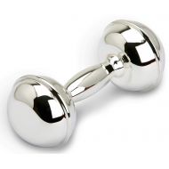 Miza Sterling Silver Baby Rattle, Dumbbell