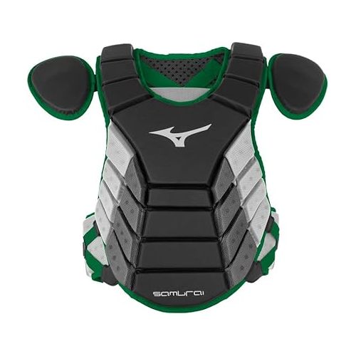 미즈노 Mizuno Samurai Youth Baseball Boxed Catcher's Gear Set, Black-Forest, 14