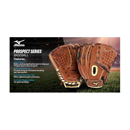 미즈노 Mizuno GPP1050Y3RY Prospect Series PowerClose Baseball Gloves, 10.5