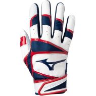 Mizuno B-303 Baseball Batting Gloves | Pair | Adult and Youth | Full Grain Leather Palm | AirMesh Inserts | QuikAdjust Wrist Tab