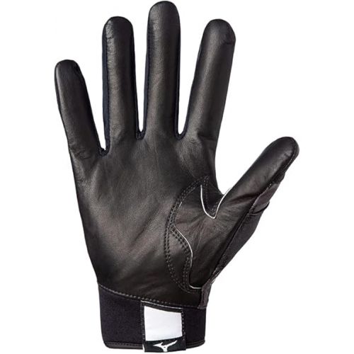 미즈노 Mizuno B-303 Pro Adult Baseball Batting Gloves | Pair | Double Cabretta Leather Palm | AirMesh Inserts | QuikAdjust Wrist Tab