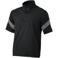 Mizuno Short Sleeve Hitting Jacket Wind Resistant Stretch Woven Fabric Front 1/4 Zip Side 1/4 Zip