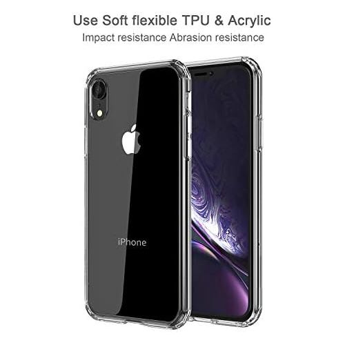  [아마존베스트]Mkeke Compatible with iPhone XR Case,Clear Cover for 6.1 Inch Black