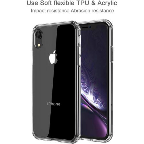  [아마존베스트]Mkeke Compatible with iPhone XR Case,Clear Cover for 6.1 Inch Black